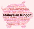 Malaysian Ringgit Shows Foreign Currency And Forex Royalty Free Stock Photo