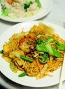 Malaysian vegetable noodles and jasmine rice