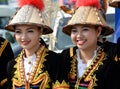 Malaysian women from ethnic Kadazan in traditional costume