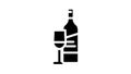 malbec red wine glyph icon animation