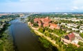 Malbork Castle on the bank of the Nogat River. UNESCO world heritage in Poland Royalty Free Stock Photo