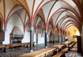 Malbork castle dining hall interior Royalty Free Stock Photo