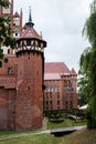 Malbork, medieval teutonic castle ruins in Poland