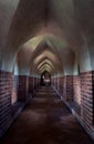Malbork castle mysterious corridor Royalty Free Stock Photo