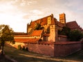 Malbork Castle - unusual angle of view Royalty Free Stock Photo