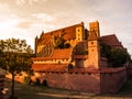 Malbork Castle - unusual angle of view Royalty Free Stock Photo