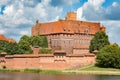 Malbork, Marienburg, the biggest medieval gothic castle of the Order of Teutonic Knights. Landmark, german architecture in Poland.