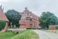 Part of Malbork castle at cloudy day Royalty Free Stock Photo