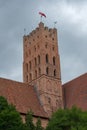 Malbork, Poland - 19 July , 2021 - view of malbork castle with red brick in Poland Royalty Free Stock Photo