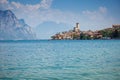 Malcesine town near lake Garda in Italy Royalty Free Stock Photo