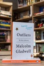 Malcolm Gladwell\'s Outliers: The Story of Success book in the bookshop Royalty Free Stock Photo