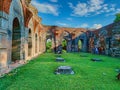 17-07-2022 Malda West Bengal India,green lawn inside ancient mosque situated in west bengal