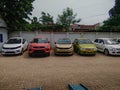 06.09.2021 malda west bengal india,view of cars for display in a car showroom in india