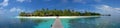 Maldive island resort Royalty Free Stock Photo