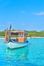 Maldive traditional fishing boat Royalty Free Stock Photo