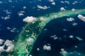 Maldives atoll aerial view landscape atoll and islands