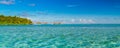 Maldives beach panorama under the blue sky Royalty Free Stock Photo