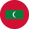 Maldives Flag Asia illustration vector eps