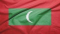Maldives flag with fabric texture Royalty Free Stock Photo