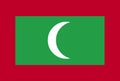 Maldives flag vector.Illustration of Maldives flag