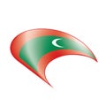 Maldives flag, vector illustration Royalty Free Stock Photo