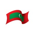 Maldives flag, vector illustration Royalty Free Stock Photo