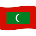 Maldives flag vector isolated 2