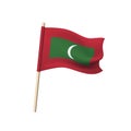 Vector Maldives flag on a white background.