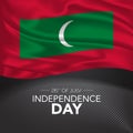 Maldives happy independence day greeting card, banner, vector illustration Royalty Free Stock Photo