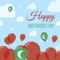 Maldives Independence Day Flat Patriotic Design.