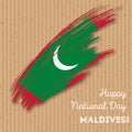 Maldives Independence Day Patriotic Design.