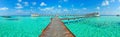 Maldives island Panorama Royalty Free Stock Photo