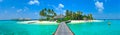 Maldives island panorama Royalty Free Stock Photo