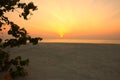 Maldives island sunrise Royalty Free Stock Photo
