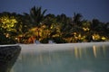 Maldives island beach nigh view Royalty Free Stock Photo