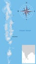 Maldives islands highly detailed physical map Royalty Free Stock Photo