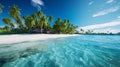 Maldives Islands Ocean Tropical Beach Royalty Free Stock Photo