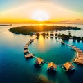 Birdeye view of Maldives landscape