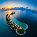 Birdeye view of Maldives landscape