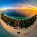 Birdeye view of Maldives landscape