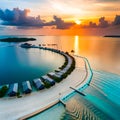 Birdeye view of Maldives landscape