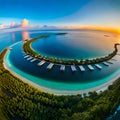 Birdeye view of Maldives landscape