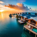 Birdeye view of Maldives landscape