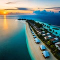 Birdeye view of Maldives landscape