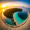 Birdeye view of Maldives landscape