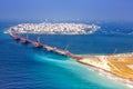 Maldives Male capital city island airport bridge aerial photo