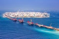 Maldives Male capital city island ocean bridge aerial photo