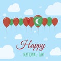 Maldives National Day Flat Patriotic Poster.