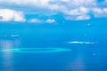 Aerial view of Maldives archipelago and Laccadive Sea Royalty Free Stock Photo