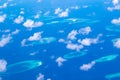 Aerial view of Maldives archipelago Baa Atoll Royalty Free Stock Photo